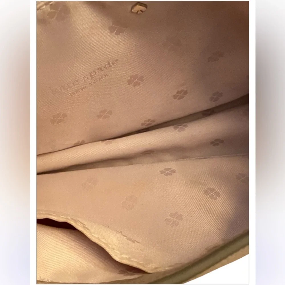 Kate Spade Tan Run Around Pebbled Leather Crossbody Bag
